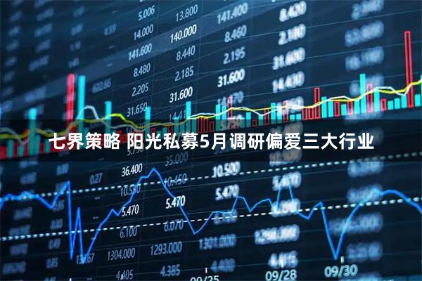 七界策略 阳光私募5月调研偏爱三大行业